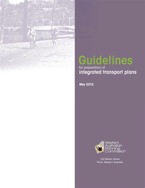 Guidelines for preparation of integrated transport plans .